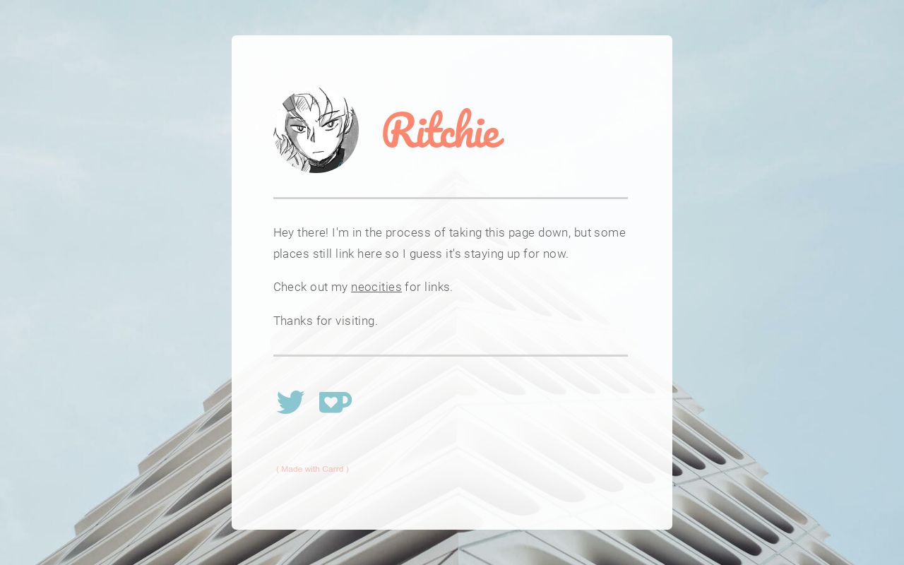 Carrd profile picture for @ritchie